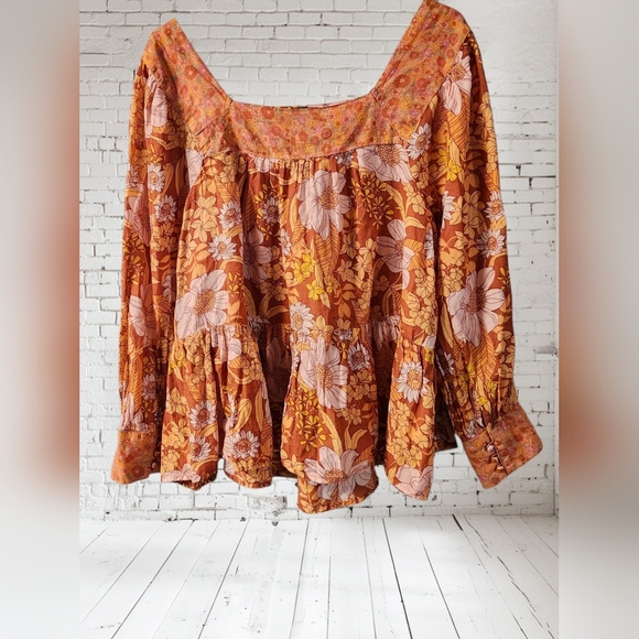 American Eagle Square Neck blouse Sz M - Picture 2 of 9